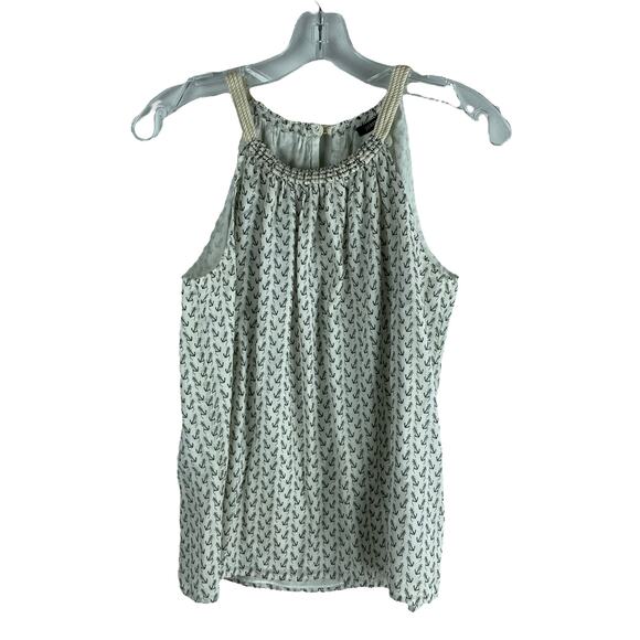 J. Crew Anchor Printed Rope Halter Neck Top Cream Size XS - Picture 1 of 8